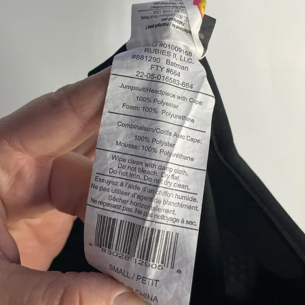 5 for $25🔥Rubie's‎ Black Batman Costume Boys Small